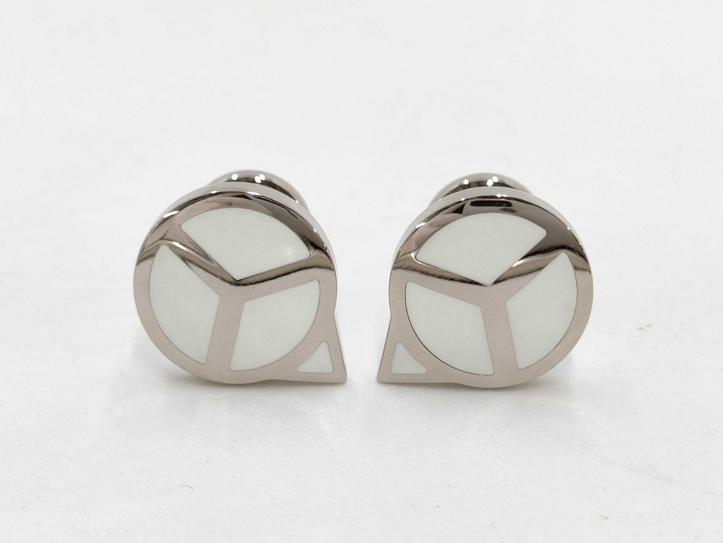 ROLEX Cufflinks White Gold Tie Clip/Cufflinks