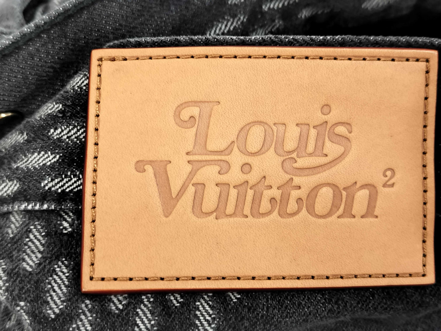 LOUIS VUITTON Damier Denim Pants, Size 29