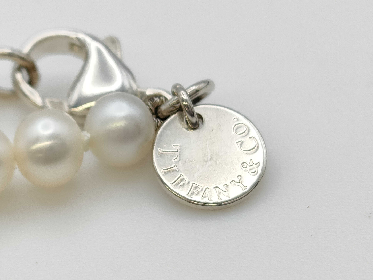 Tiffany & Co. Pearl Necklace, 925, 17.9g, 5.2-5.5mm Diameter