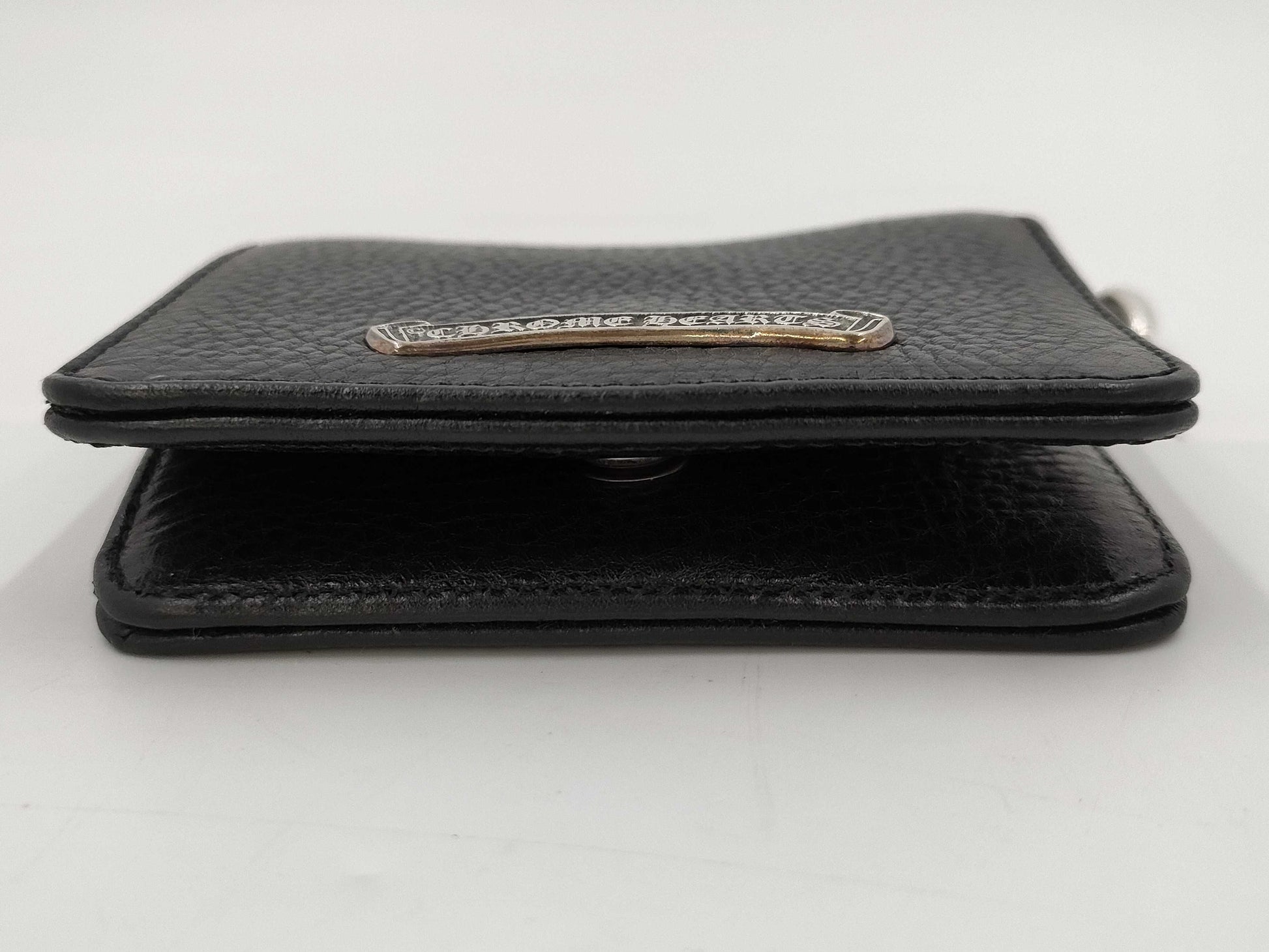 CHROME HEARTS TV Man Wallet with 1 Clip Classic Chain, Black