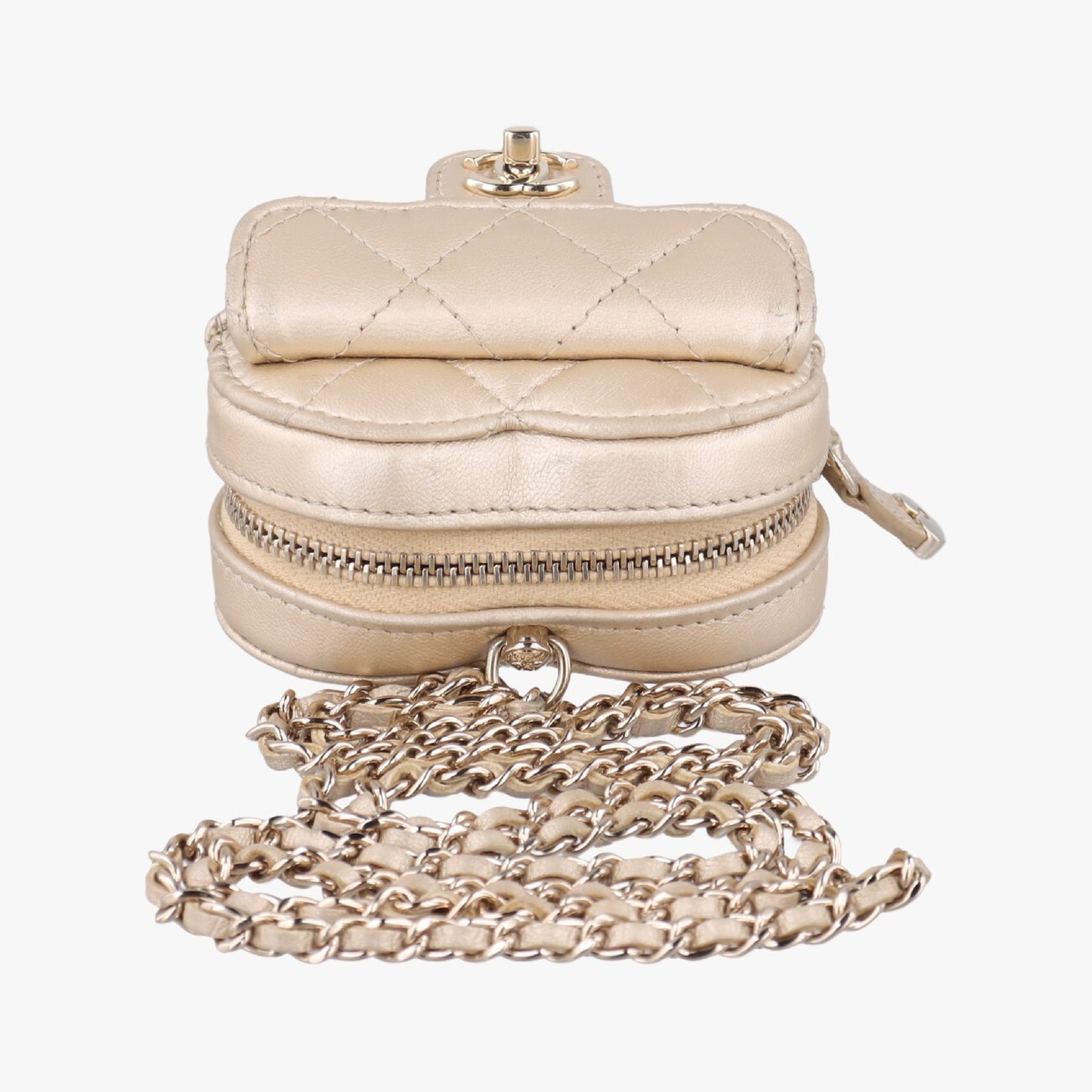 CHANEL Heart Arm Matelasse Gold Lambskin Shoulder Bag AP278332050483