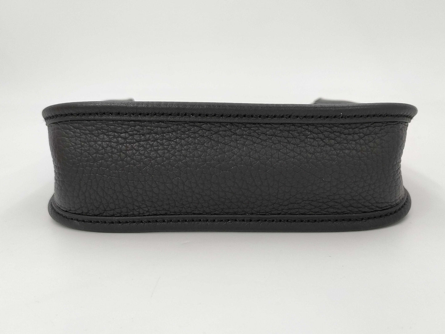 HERMES Mini Evelyne Amazone 16 TPM Noir Black Shoulder Bag with Silver Hardware and Stamped "B"