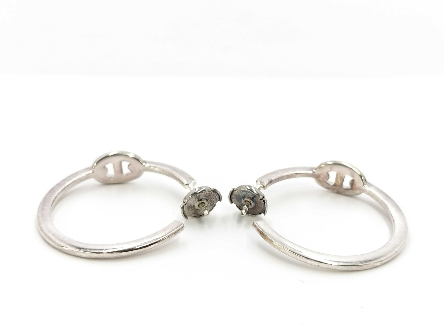 HERMES Chaine d'Ancre Hoop Earrings in Silver 925 / 23O383194