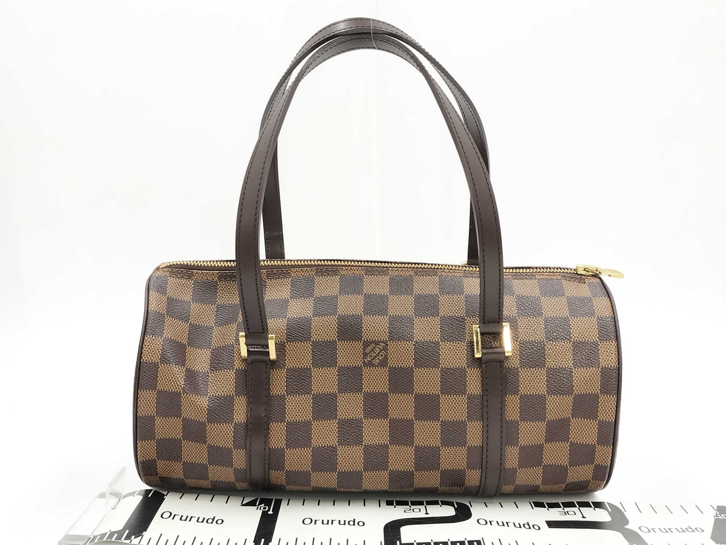 LOUIS VUITTON Damier Papillon Handbag with Pouch MB0035