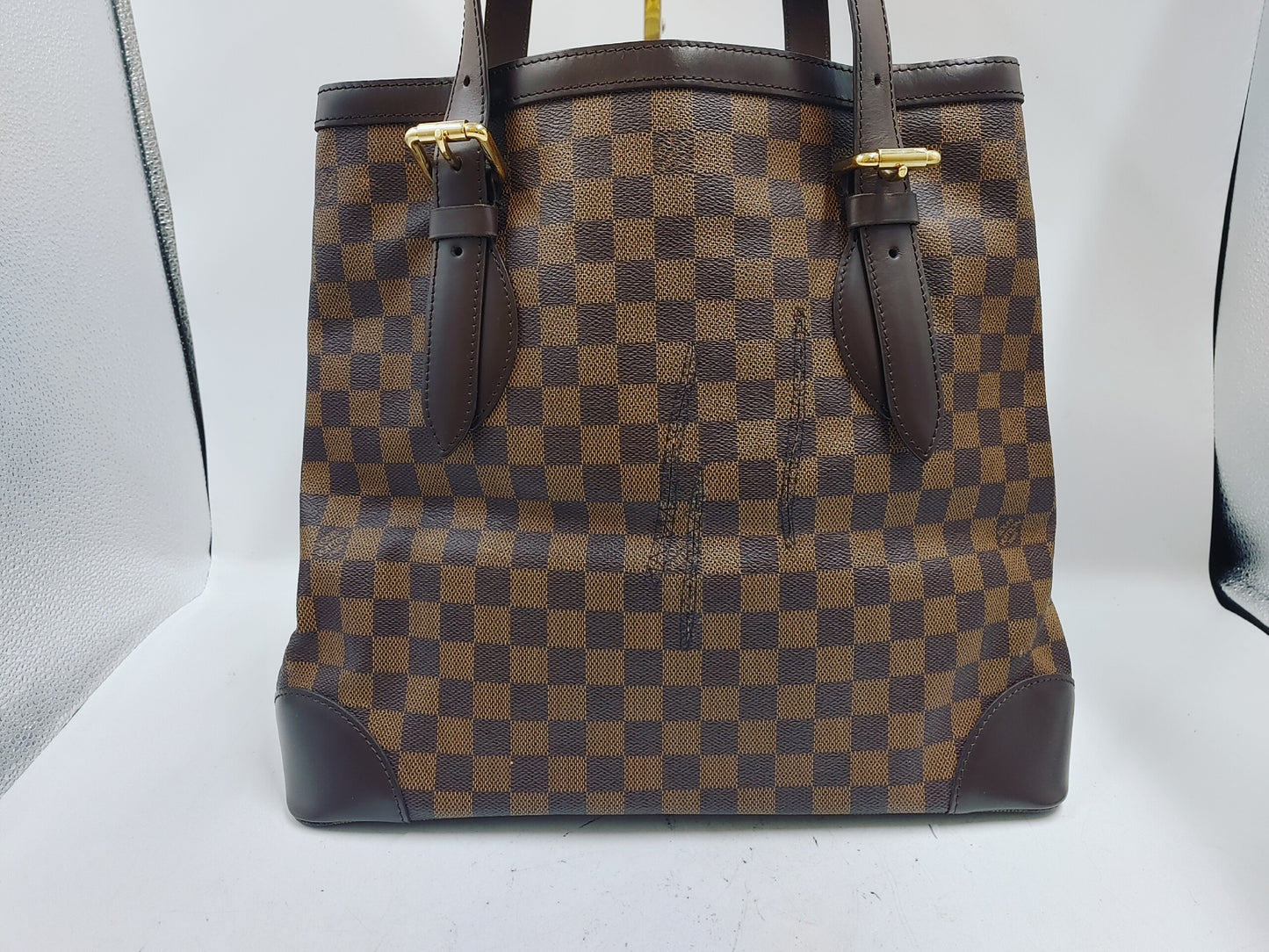 LOUIS VUITTON Damier Hampstead MM N51204 SP0067 PVC Brown Tote Bag