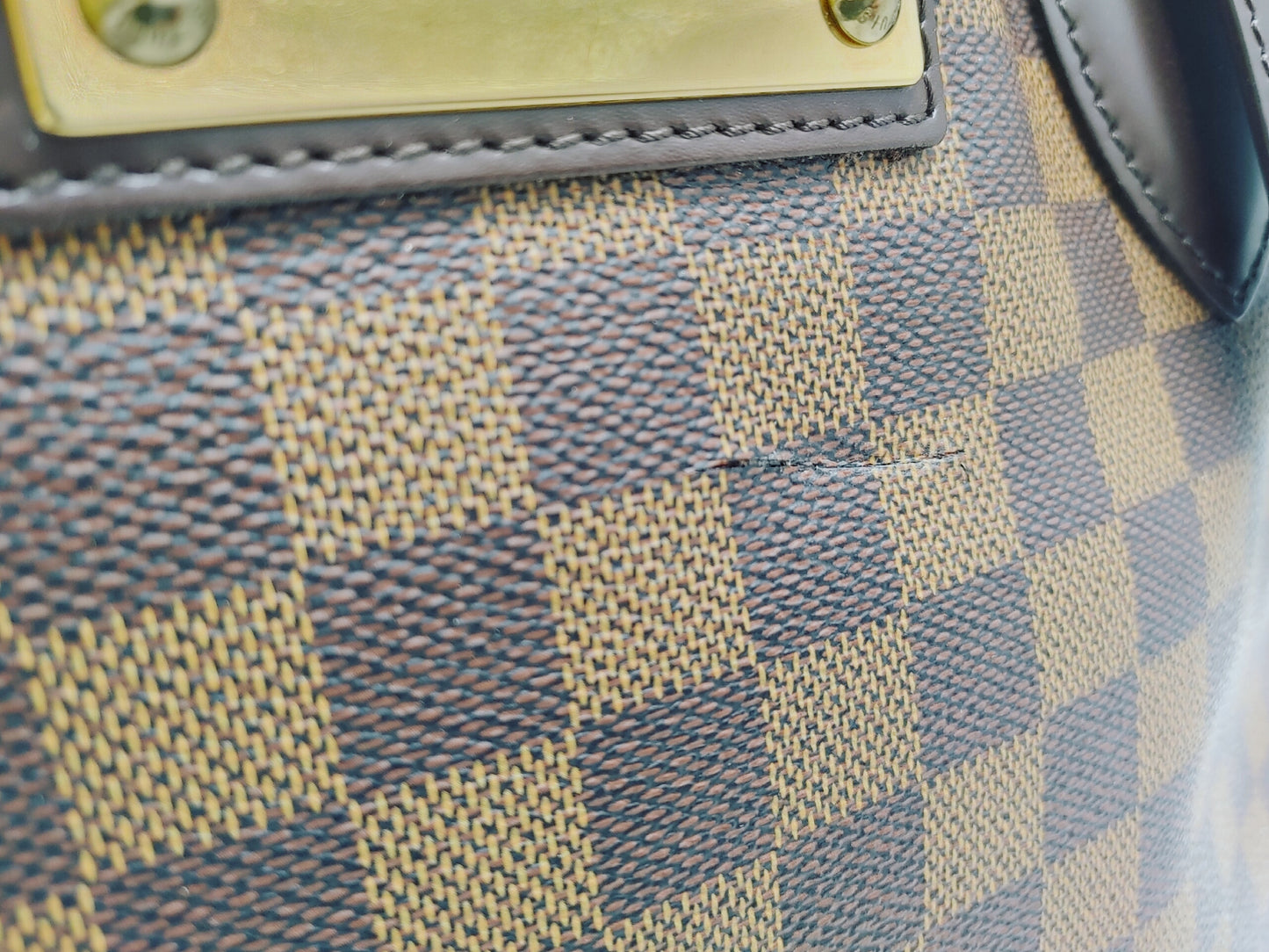 LOUIS VUITTON Damier Hampstead MM N51204 SP0067 PVC Brown Tote Bag