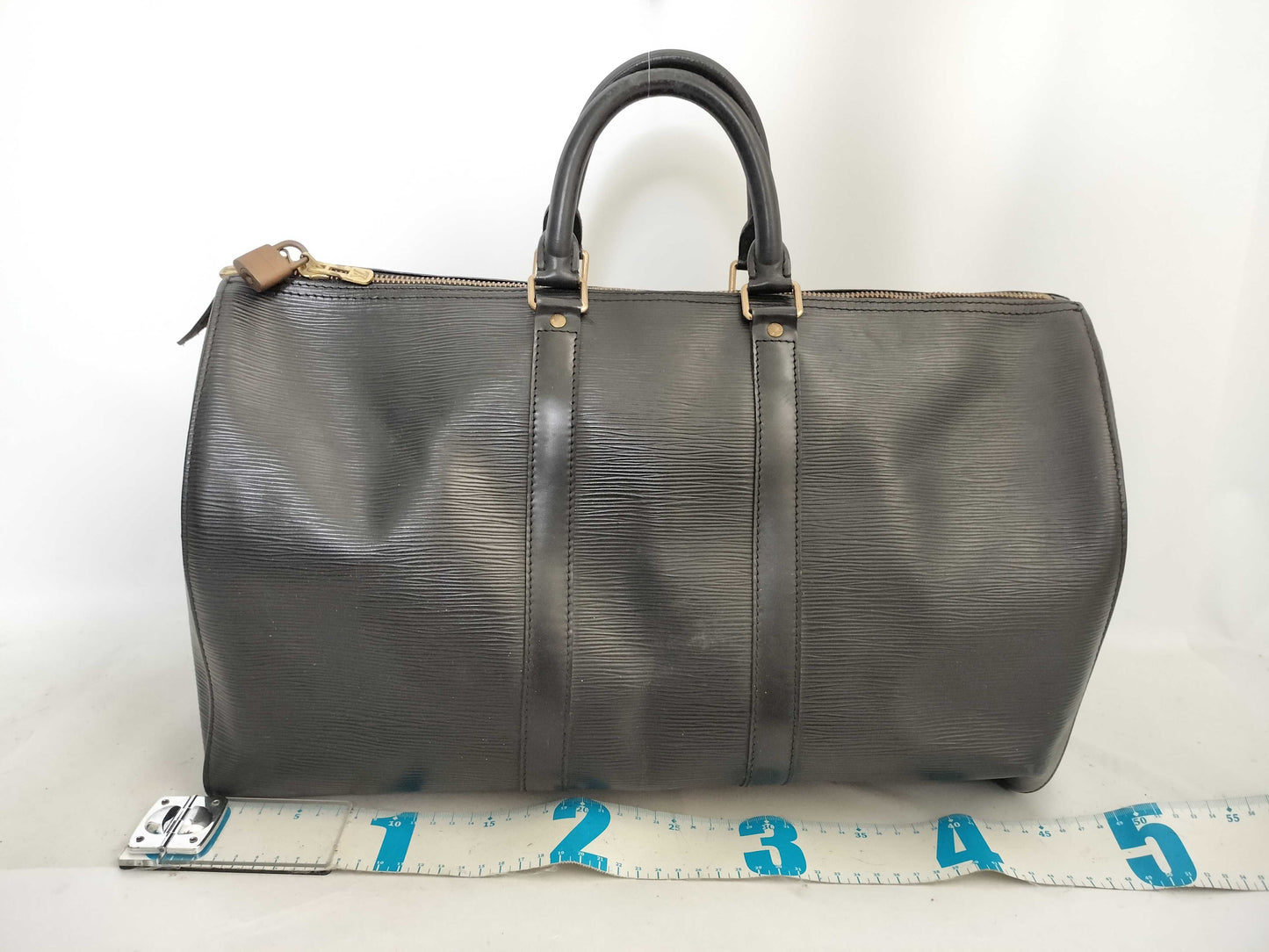 LOUIS VUITTON Epi Keepall 45 Noir Boston Bag M59062/VI1903