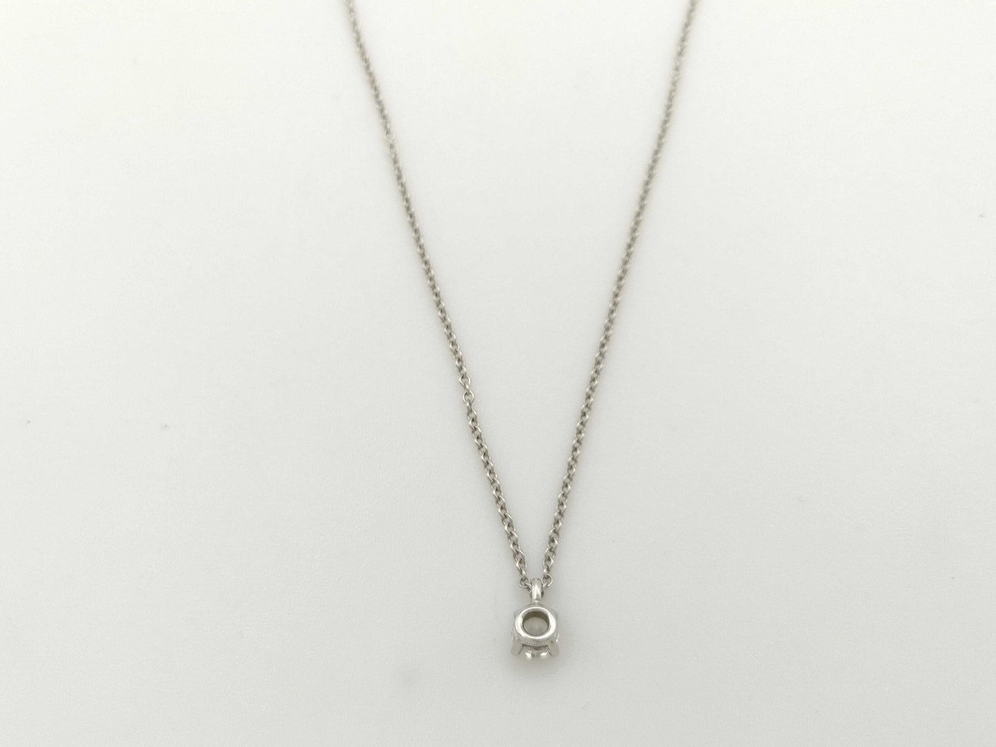 Tiffany & Co. Solitaire 1PD PT950 2.3g Necklace