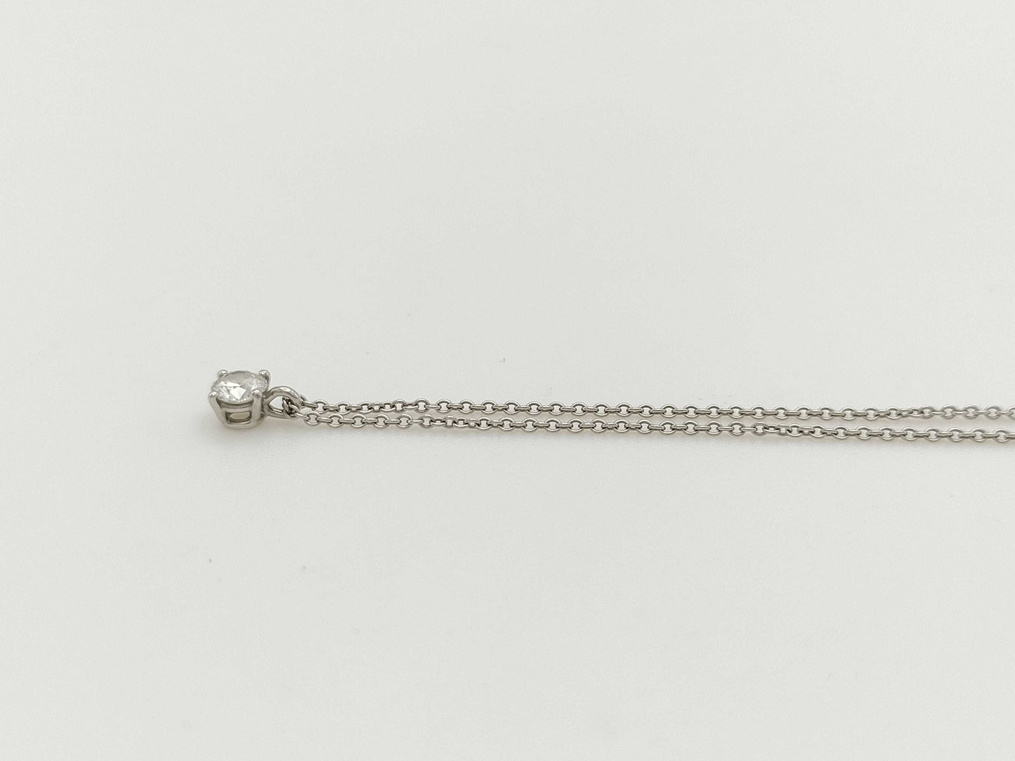 Tiffany & Co. Solitaire 1PD PT950 2.3g Necklace
