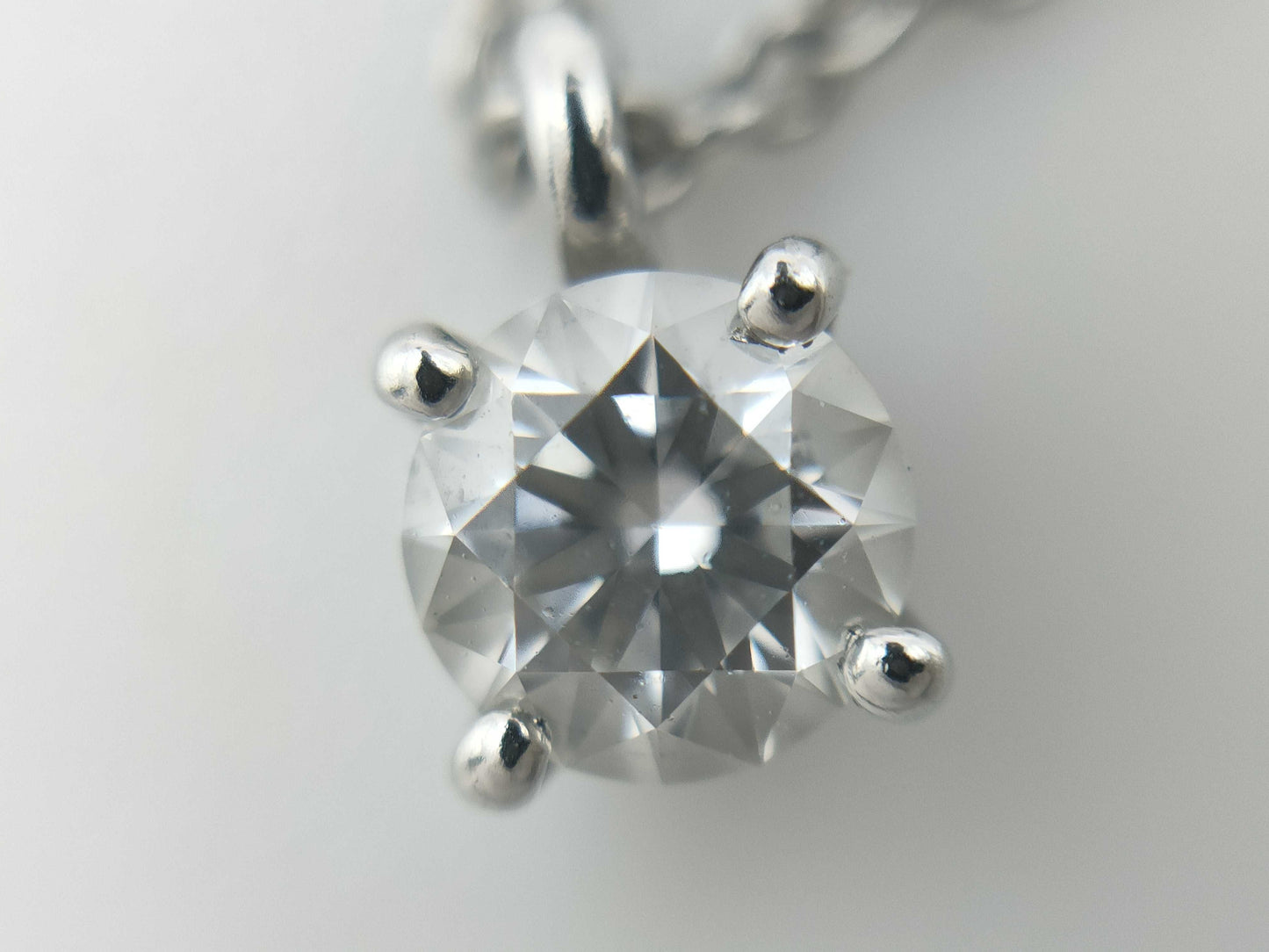 Tiffany & Co. Solitaire 1PD PT950 2.3g Necklace