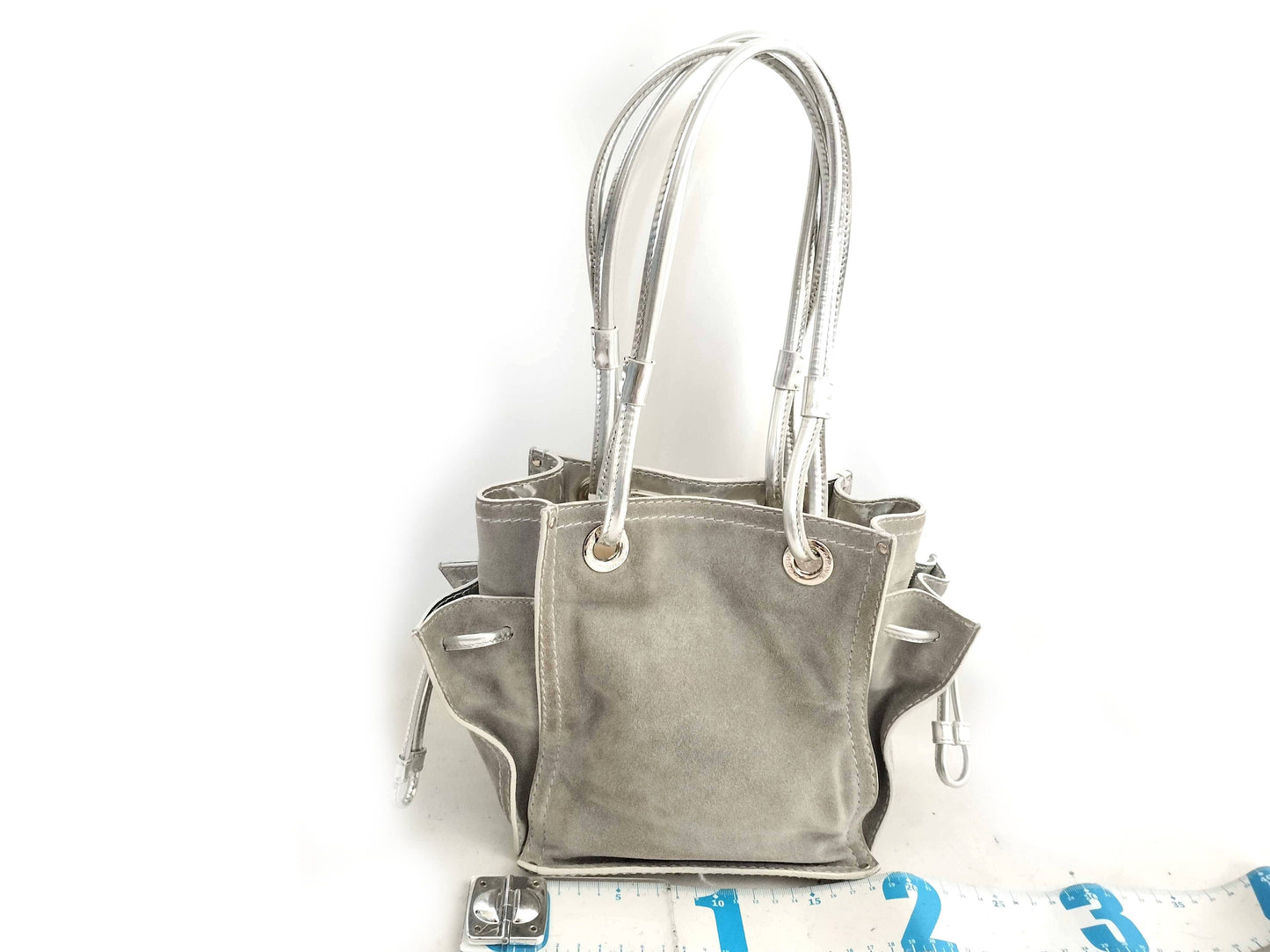 LOEWE Loewe Anagram Silver Mini Handbag