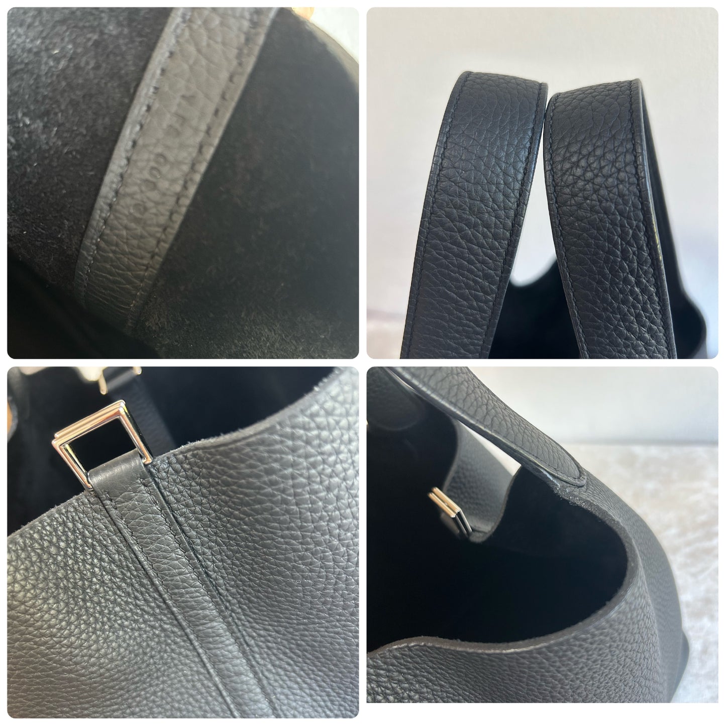 HERMES Picotin Lock MM Noir Black Y Stamp Handbag