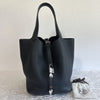 HERMES Picotin Lock MM Noir Black Y Stamp Handbag