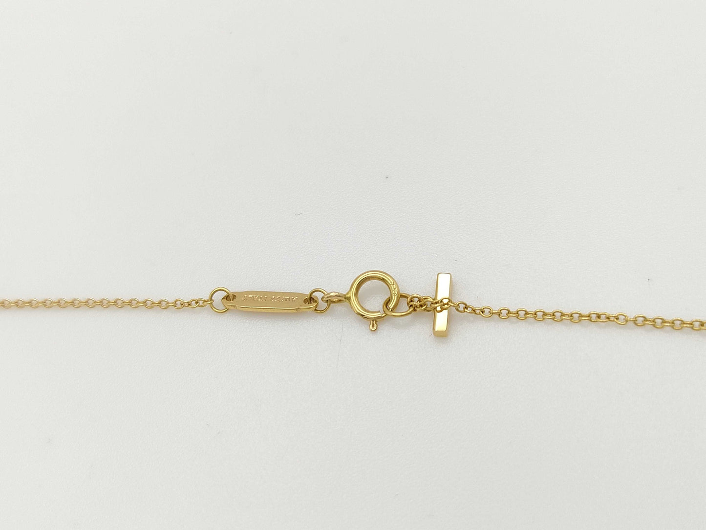 Tiffany & Co. T Smile Mini YG Au750 2.2g Necklace