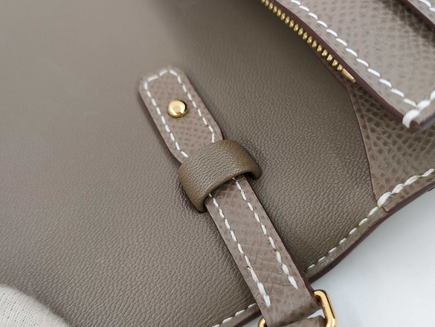 HERMES Constance Long To-Go Etoupe Gold Hardware U Stamp Wallet