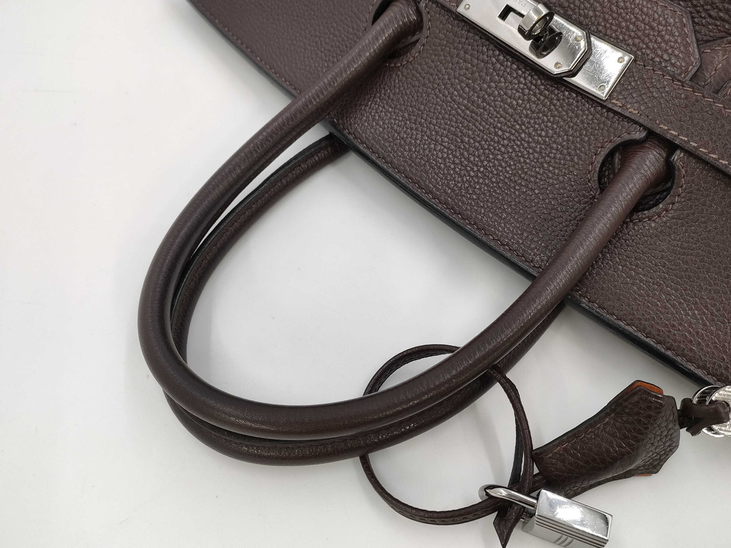 HERMES Birkin 35 Togo Two-Tone Silver Hardware with J Stamp