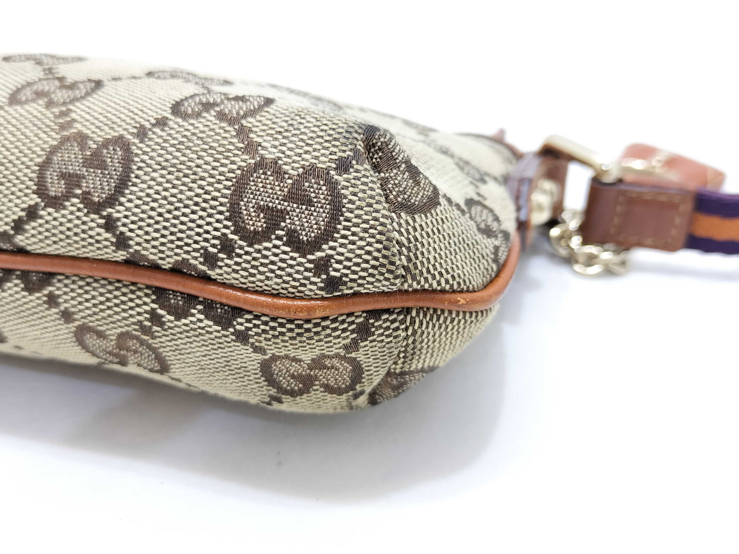 GUCCI GG Canvas Pouch with Jackie Clasp