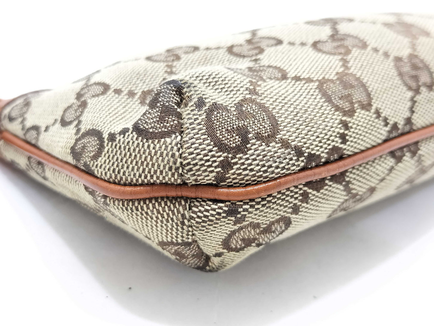 GUCCI GG Canvas Pouch with Jackie Clasp