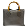 GUCCI Bamboo Handbag Tote Bag 002 0260 200110 Gray Leather Tote Bag