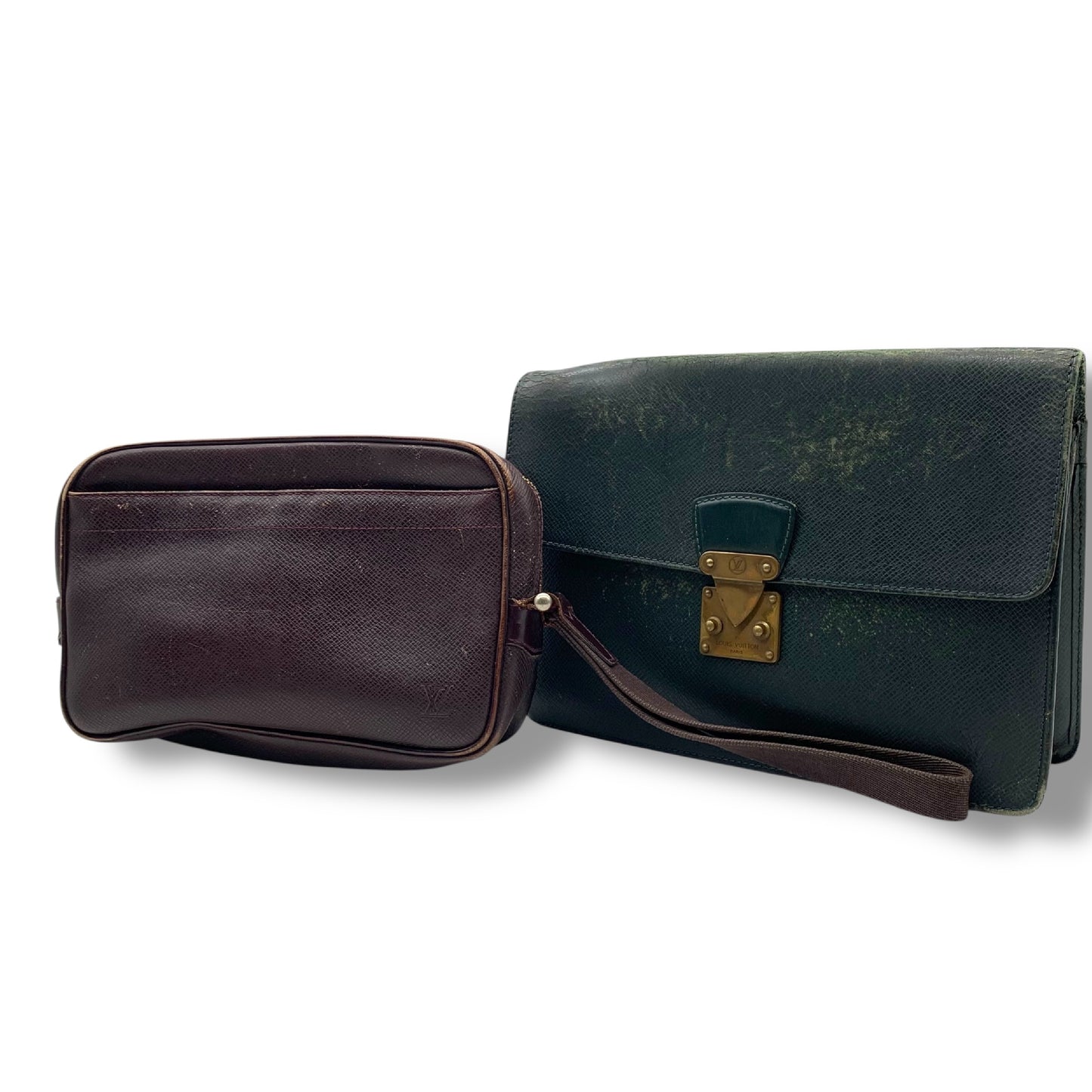 LOUIS VUITTON 2-piece Taiga Bag Set