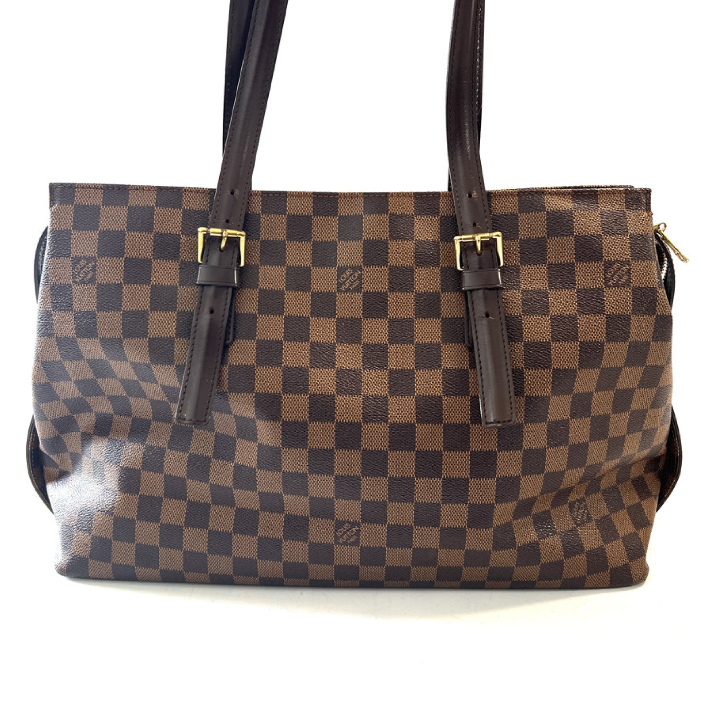 LOUIS VUITTON Chelsea Damier Ebene Tote Brown N51119 Shoulder Bag
