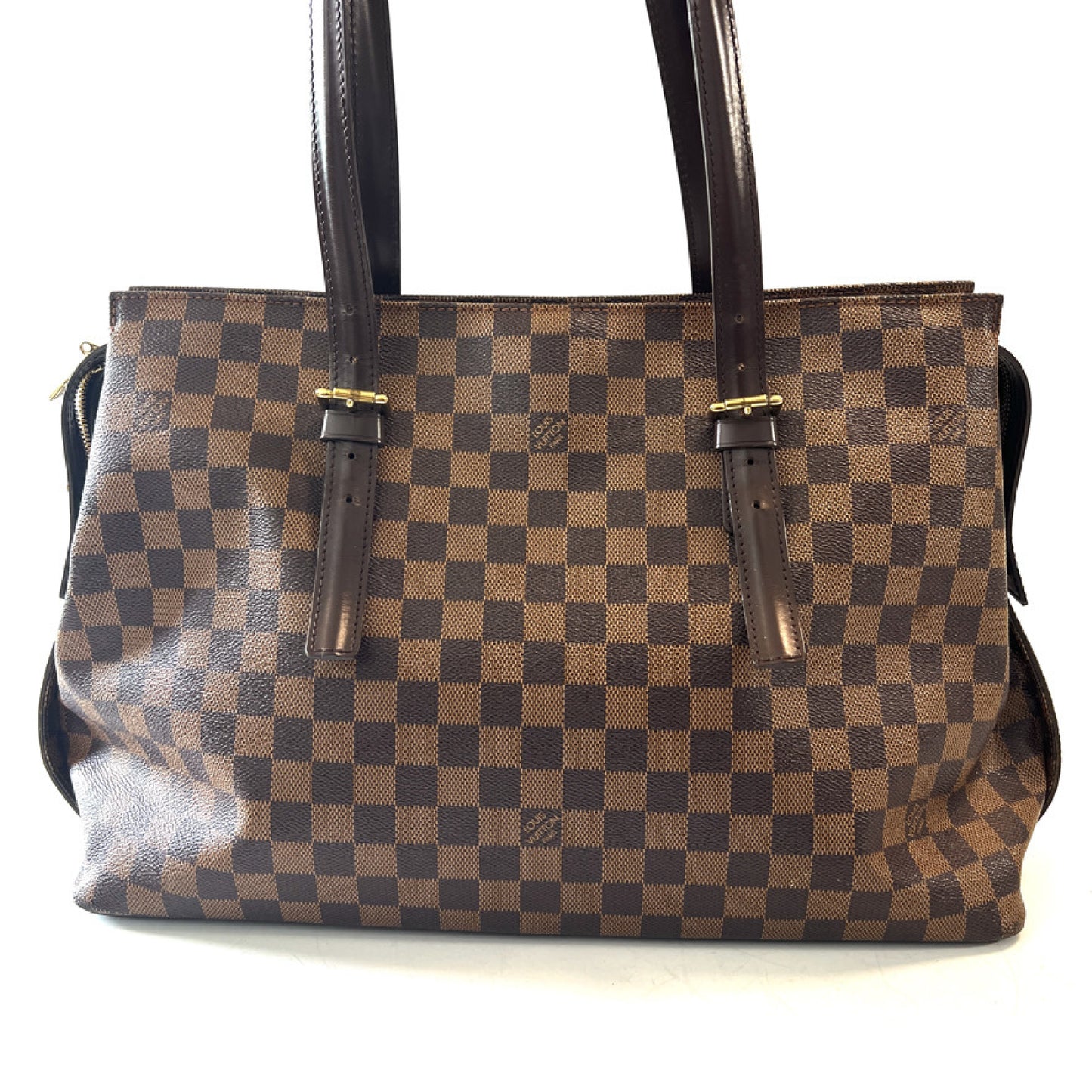 LOUIS VUITTON Chelsea Damier Ebene Tote Brown N51119 Shoulder Bag