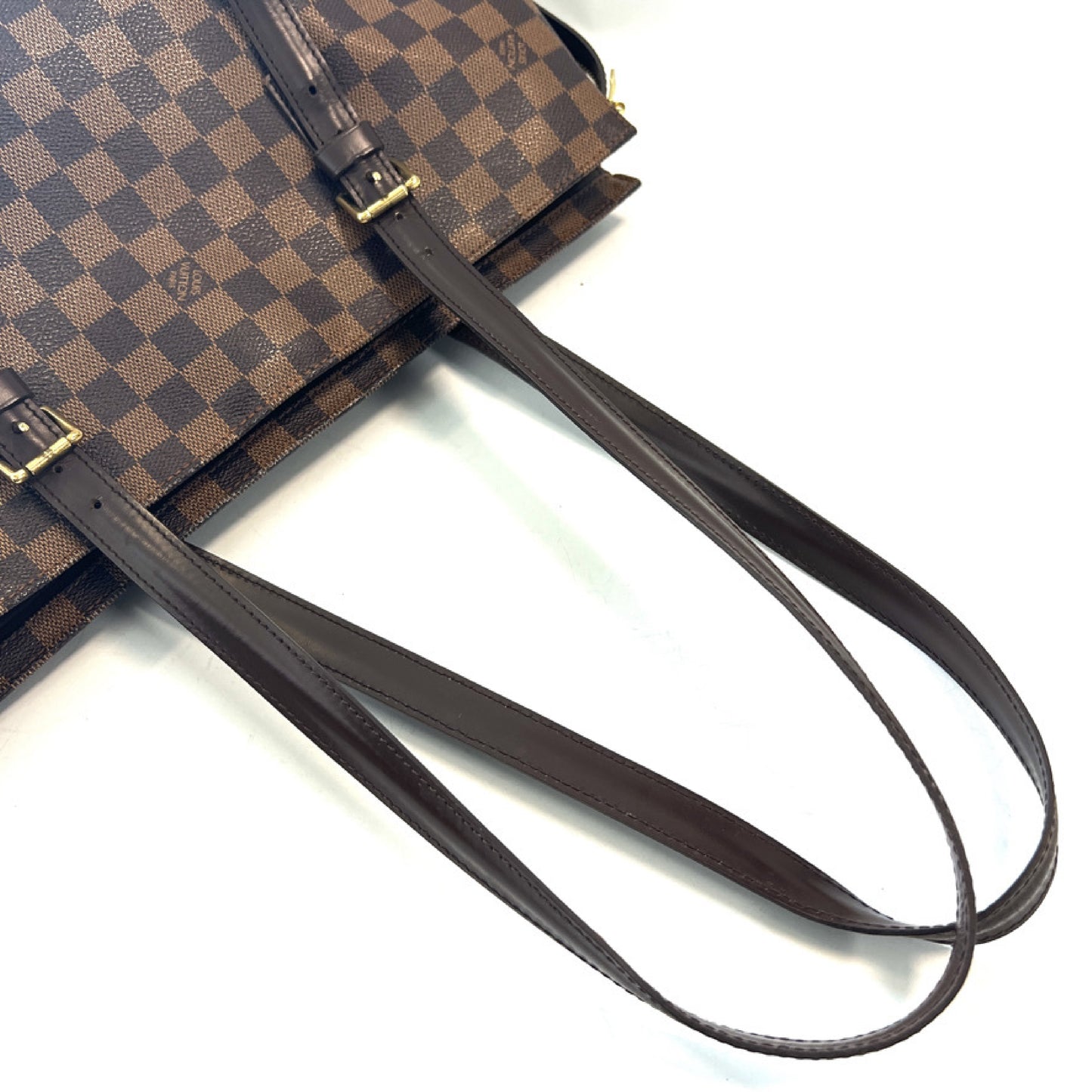 LOUIS VUITTON Chelsea Damier Ebene Tote Brown N51119 Shoulder Bag