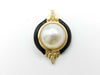 Mabe pearl pendant, approximately 16.0mm diameter, 0.05ct, 18K gold, 11.3g