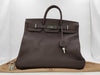 HERMES Haute Couture 45 Taurillon Clemence Leather, Dark Brown with Silver Hardware, 1999, Handbag