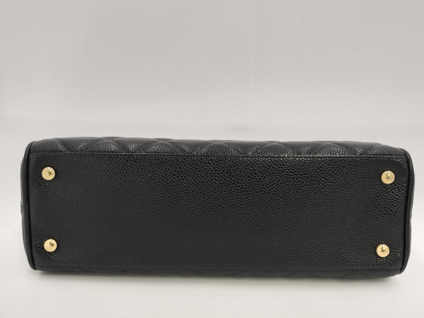 CHANEL Mini Boston Bag, Black, Caviar, with Seal