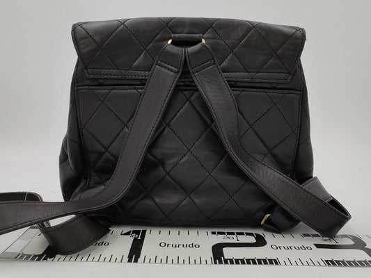 CHANEL Black Backpack with Sticker