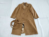 LEONARD Belted Coat with All-Over Print Lining, Size 9AR