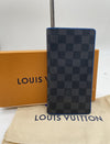 LOUIS VUITTON Damier Graphite Portefeuille Brazza N41688 SP0128 Second Bag with Box and Bag