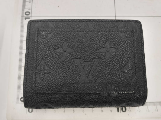 LOUIS VUITTON Louis Vuitton Monogram Empreinte Portefeuille Claire Bifold Wallet in Black with RFID Tag and Box