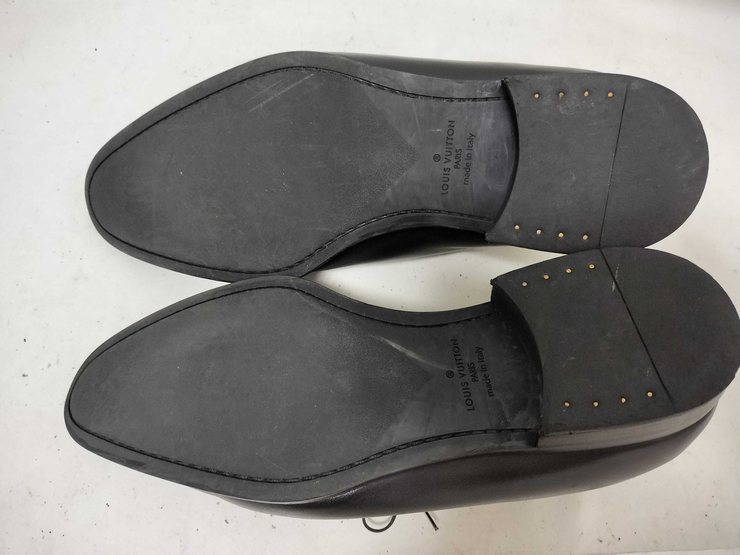 LOUIS VUITTON Damier Leather Derby Shoes Size 8 Business Shoes