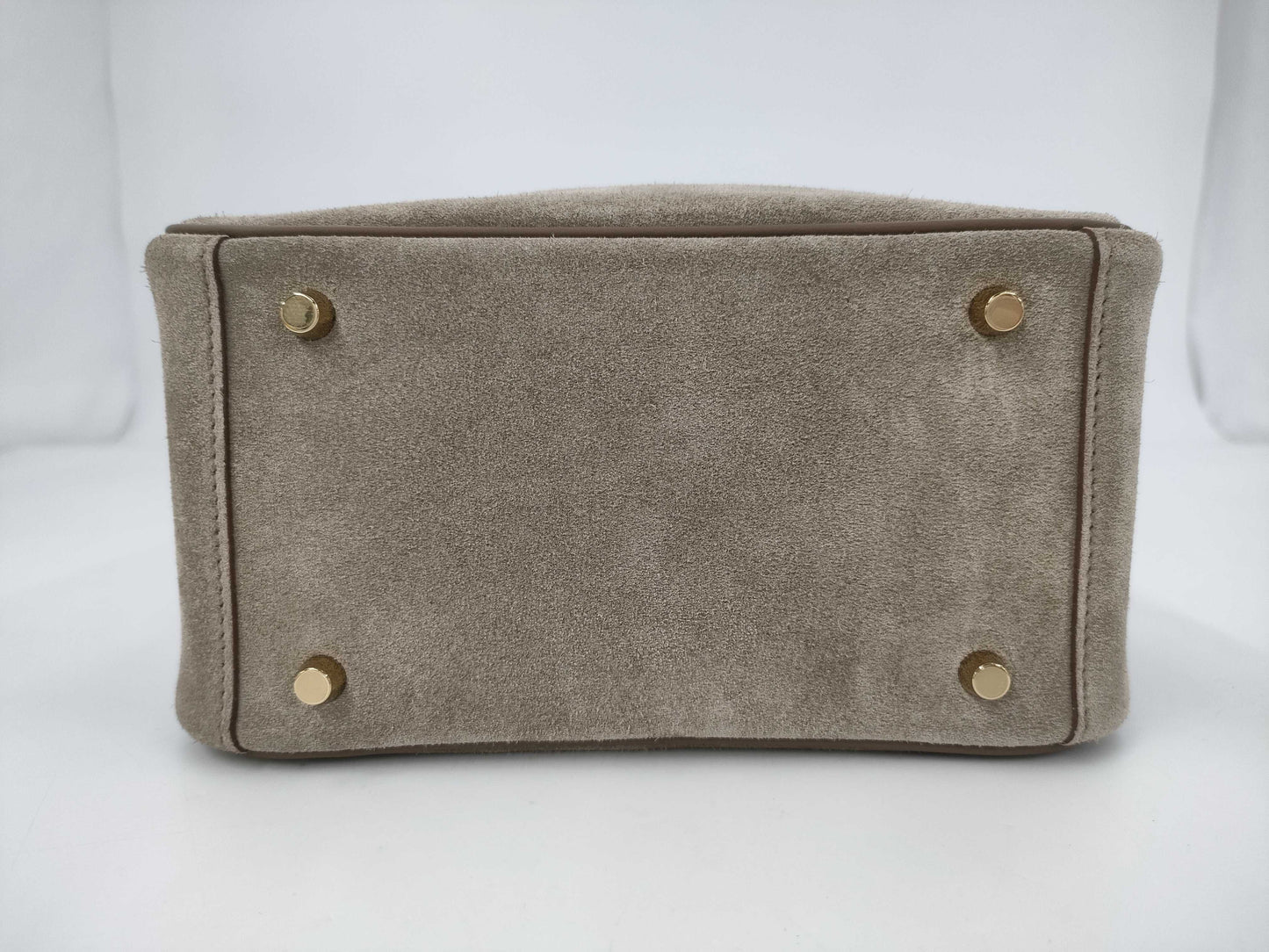 HERMES Lindy Mini W Stamp Grizzly Etoupe Gold Hardware Shoulder Bag