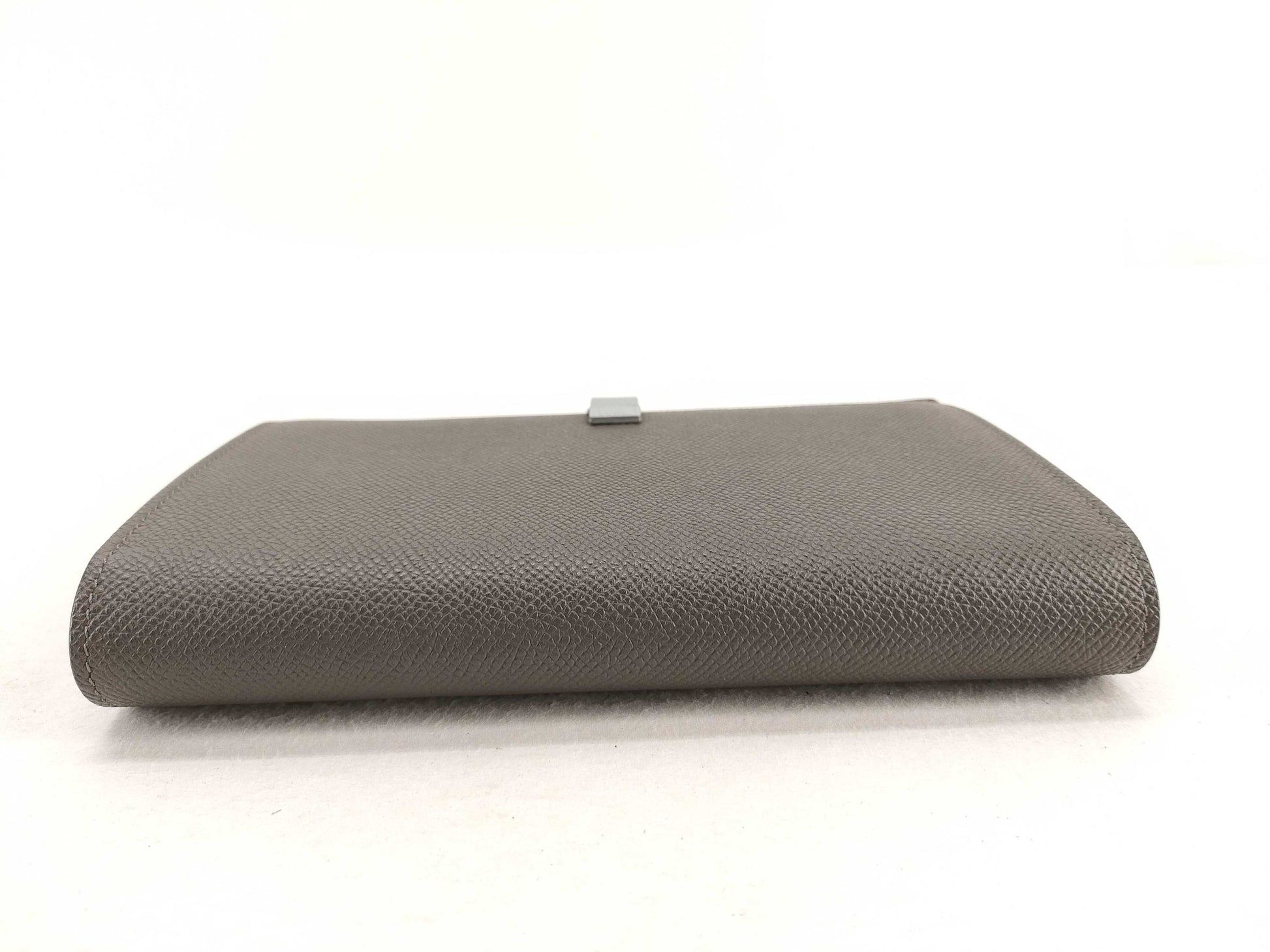 CELINE Large Wallet with Hook and Snap, Calfskin/Gray x Blue-Gray, Box, Dust Bag, Care Card