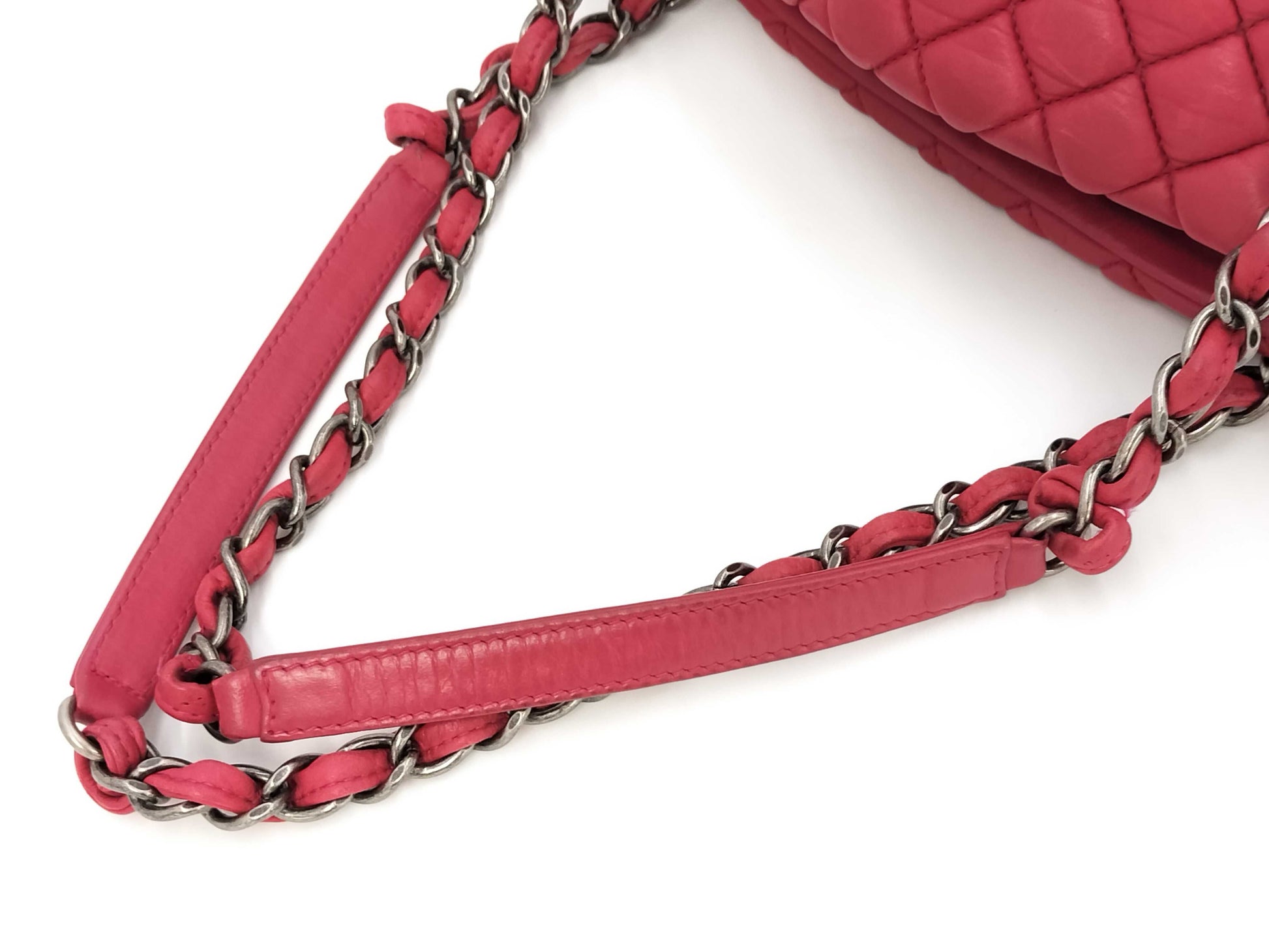 CHANEL Matelasse Red Tote Bag
