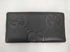 GUCCI 739484 Jumbo GG Leather Round Zip Wallet in Black, with Box and Dust Bag