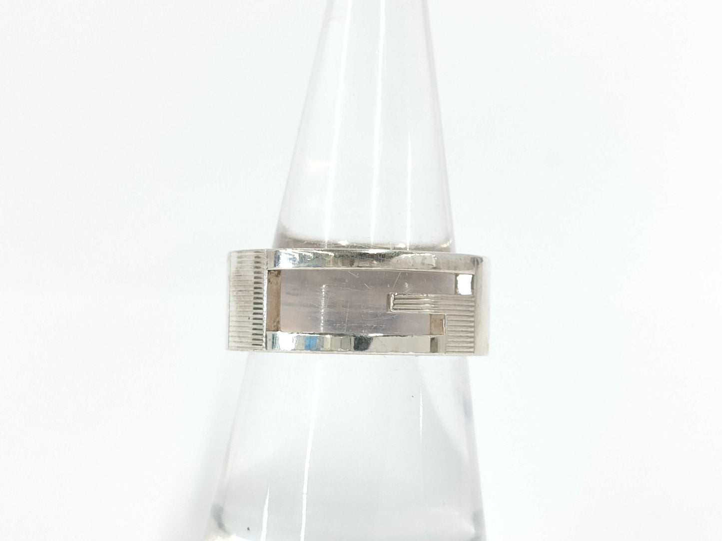 GUCCI Ag925 Open G Ring, Size: 8, 6.9g, Box and Dust Bag Included