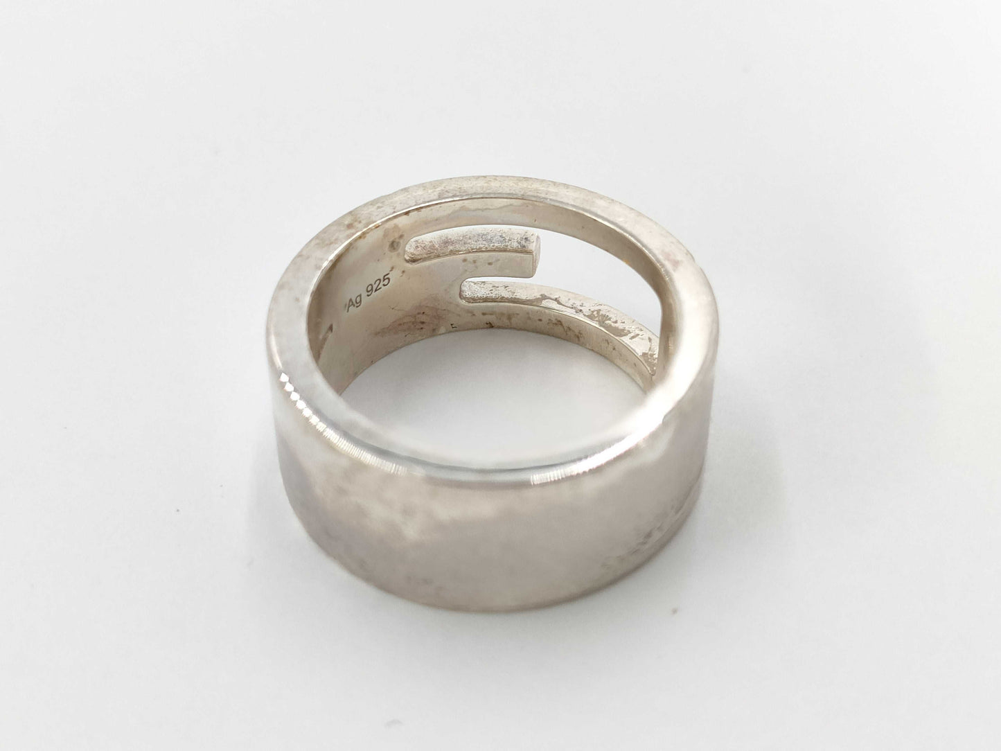 GUCCI Ag925 Open G Ring, Size: 16, 8.2g, Box and Dust Bag Included