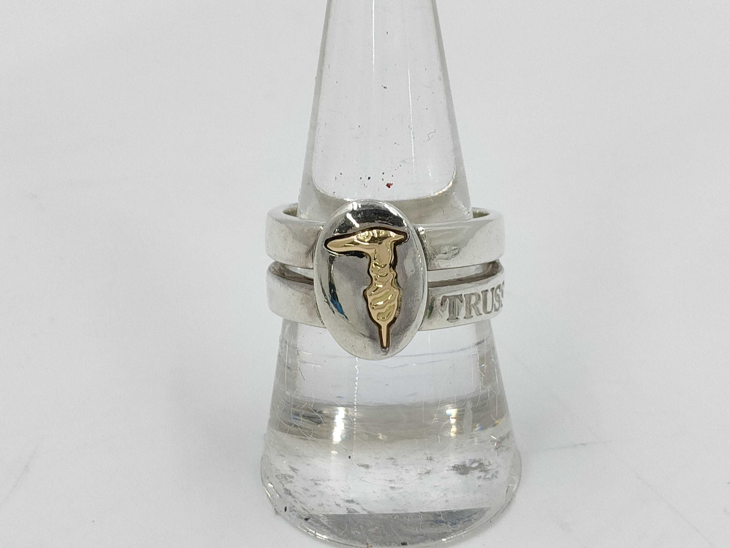 TRUSSARDI SV925 x 18K Ring 8.0g