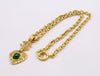 CHANEL Gripoir Long Color Stone Coco Mark Chain Necklace Gold Plated Women's Necklace