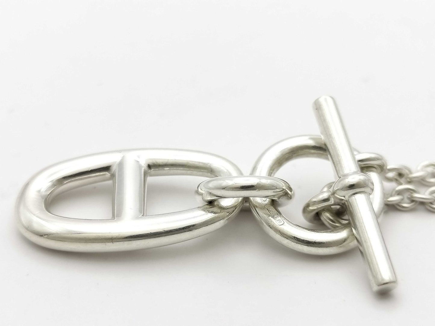 HERMES Ag925 Chaine d'Ancre Necklace Silver Necklace