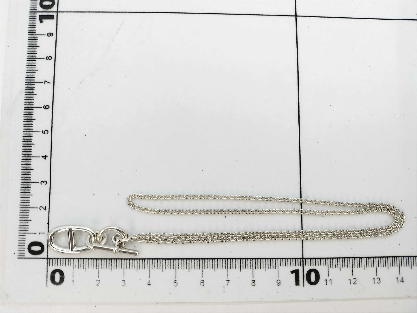 HERMES Ag925 Chaine d'Ancre Necklace Silver Necklace