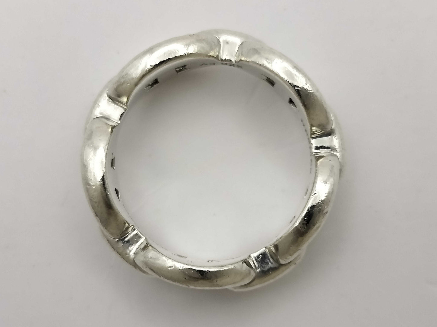 HERMES Ag925 Chaine d'Ancre Enchaine #49 Silver Ring