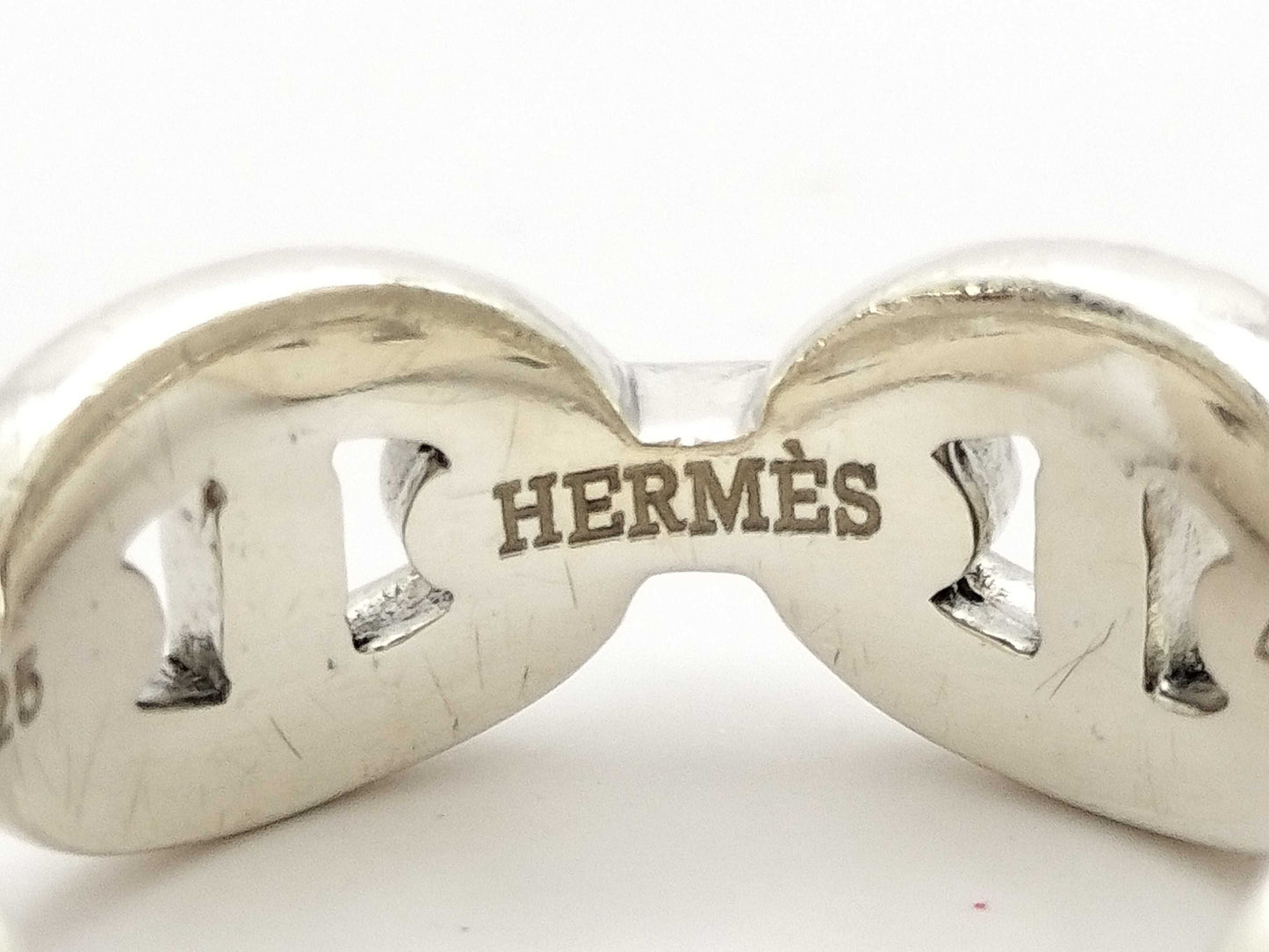 HERMES Ag925 Chaine d'Ancre Enchaine #49 Silver Ring