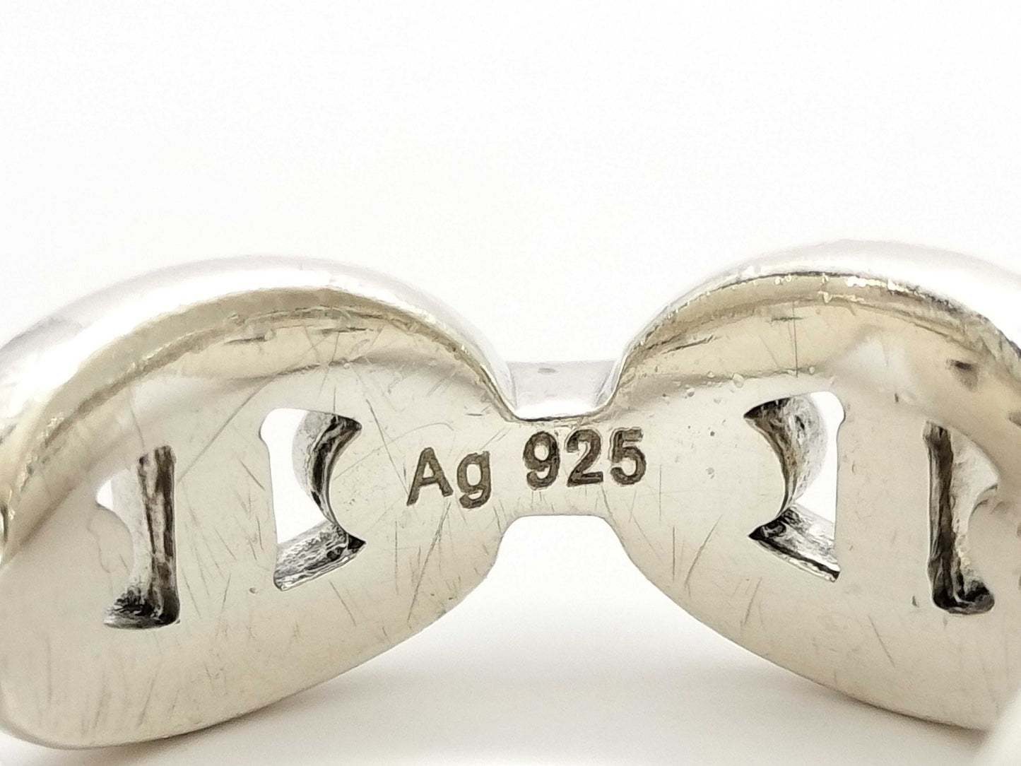 HERMES Ag925 Chaine d'Ancre Enchaine #49 Silver Ring
