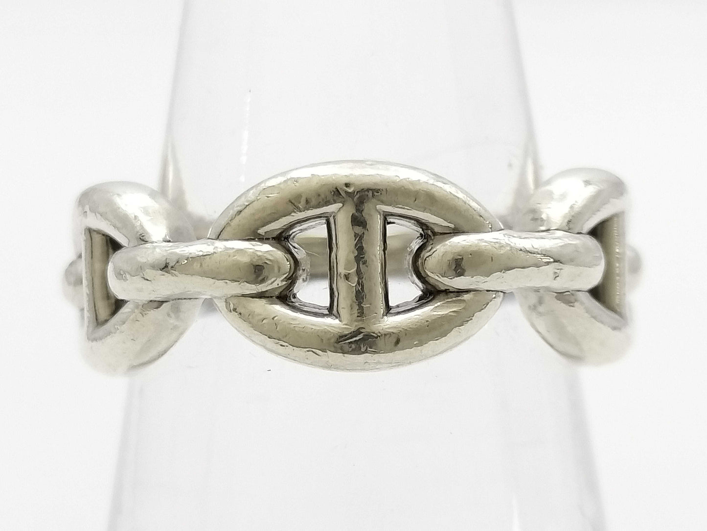 HERMES Ag925 Chaine d'Ancre Enchaine #49 Silver Ring