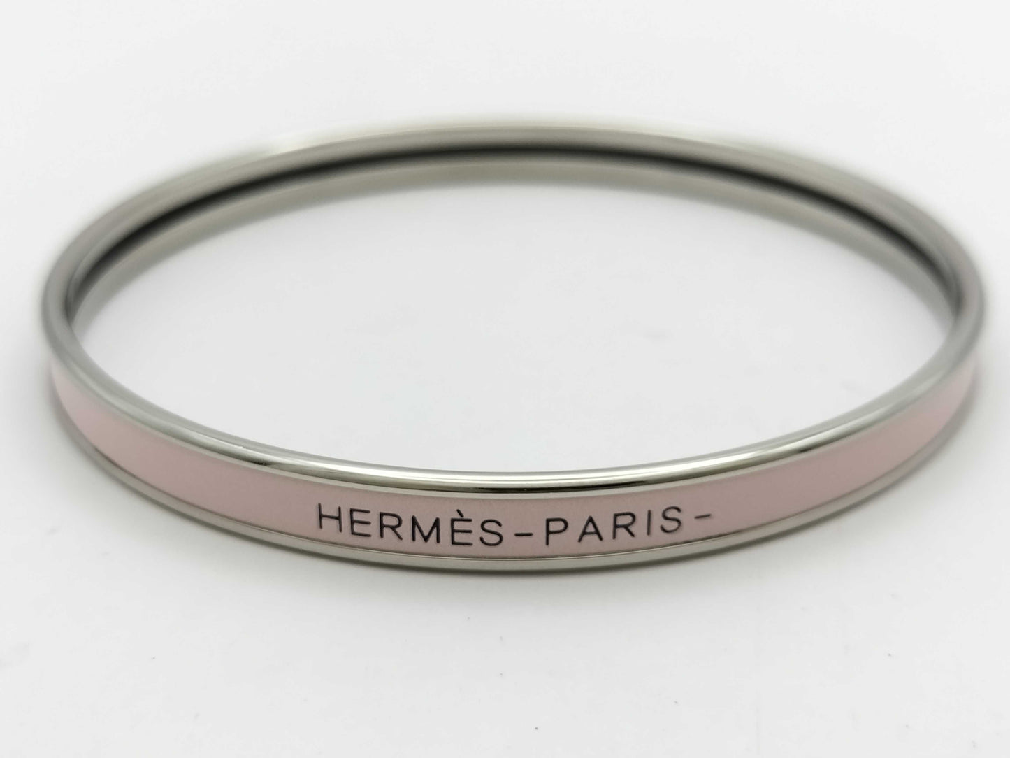 HERMES Uni Enamel Silver Hardware Bracelet/Bangle